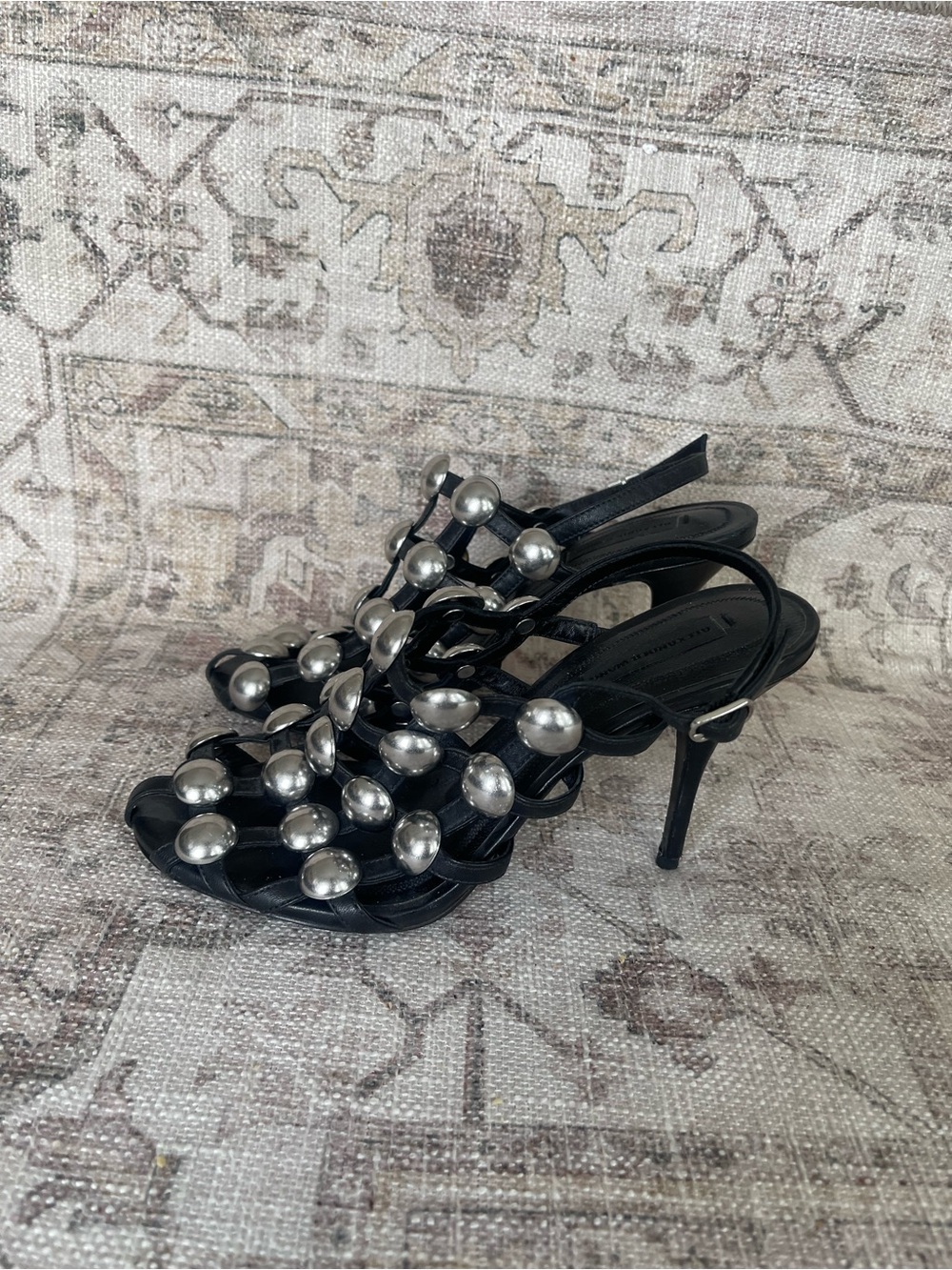 Alexander Wang Black Rubie Pearl Slingback Heels - Picture 6 of 11